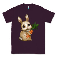 Plum Happy Easter With Bunny And Carrot Classic Tee - RanaPortraitStore