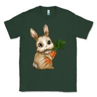 Sports Green Happy Easter With Bunny And Carrot Classic Tee - RanaPortraitStore
