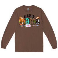 Chestnut Blessed Mama Long Sleeve Tee - CowCowDesign