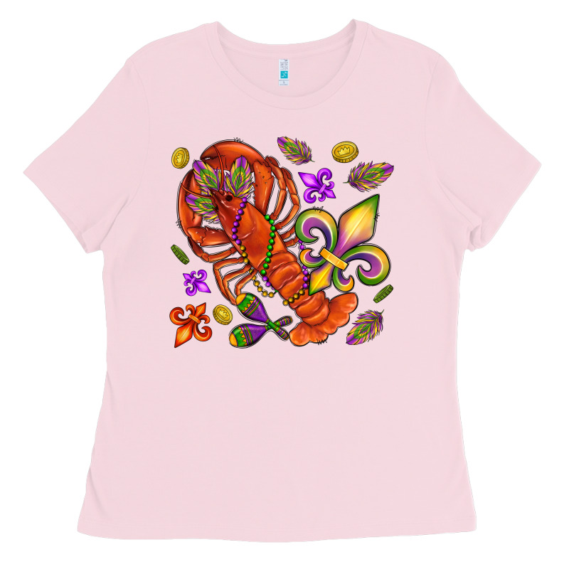 Crawfish And Fleur De Lis Ladies Tee by NancyCooperArtShop | Teevron
