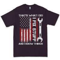 Plum That_s What I Do I Fix Stuff And I Know Things American Flag Premium Tee - trangStudio
