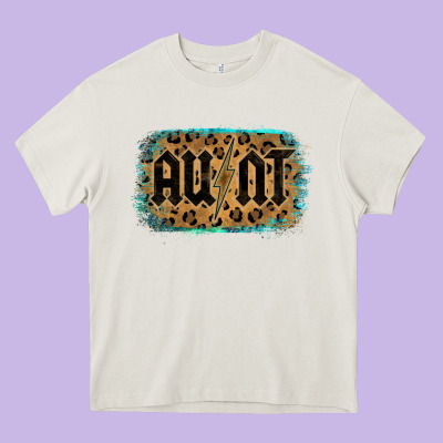 Leopard Pattern Aunt Tried Heavy Core Tee Designed By Bettercallsaul