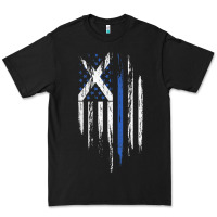 Scottish American Flag Combo Scotland Usa Saltire Gift Premium Tee | Teevron