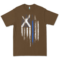 Cacao Scottish American Flag Combo Scotland USA Saltire Gift Premium Tee - trangStudio