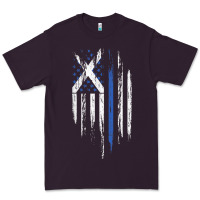 Plum Scottish American Flag Combo Scotland USA Saltire Gift Premium Tee - trangStudio