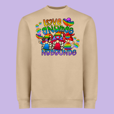 Love Gnome No Bounds Heavyweight Sweatshirt Designed By Cowhidedigitalart