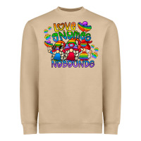 Mushroom love gnome no bounds Heavyweight Sweatshirt - CowhideDigitalArt