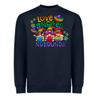 Navy love gnome no bounds Heavyweight Sweatshirt - CowhideDigitalArt