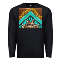 Black western  sunflower turquise gemstone  tumbler Premium Sweatshirt - BarkalooDesign