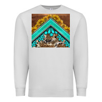 Dove Grey western  sunflower turquise gemstone  tumbler Premium Sweatshirt - BarkalooDesign
