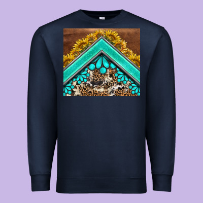 Western  Sunflower Turquise Gemstone  Tumbler Premium Sweatshirt Designed By Barkaloodesign