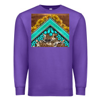 Purple western  sunflower turquise gemstone  tumbler Premium Sweatshirt - BarkalooDesign