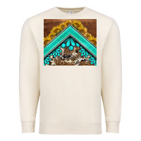 Sandshell western  sunflower turquise gemstone  tumbler Premium Sweatshirt - BarkalooDesign
