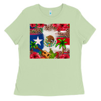 Matcha Mexican and Puerto Rico flag Ladies Tee - texasbilliewilder