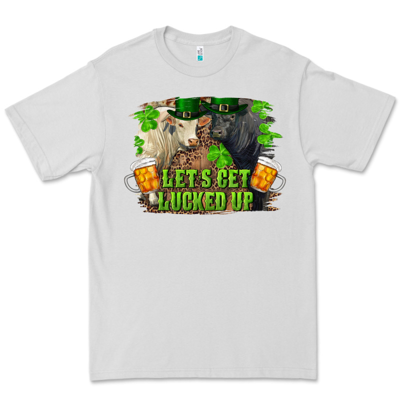Let's Get Lucked Up Charolais And Black Angus Bull Premium Tee by RanaPortraitStore | Teevron
