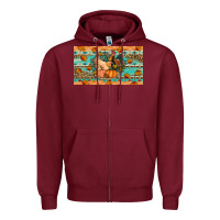 Burgundy Fall coop animals pumpkin Zipper Hoodie - Artiststas