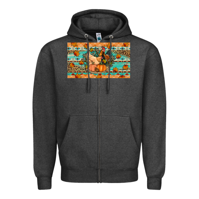 Fall Coop Animals Pumpkin Zipper Hoodie by Artiststas | Teevron