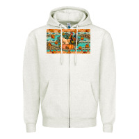Oatmeal Heather Fall coop animals pumpkin Zipper Hoodie - Artiststas