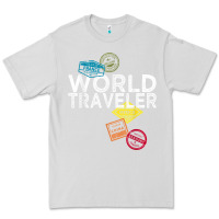 Dove Grey world traveler passport stamp gift shirt for men and women t shirt Premium Tee - trangStudio