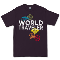 Plum world traveler passport stamp gift shirt for men and women t shirt Premium Tee - trangStudio