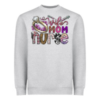 Heather Grey wife mom nurse Heavyweight Sweatshirt - SublimationCraftShop