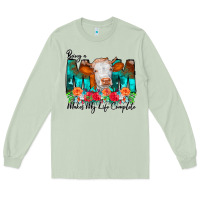 Matcha Being a Mom Makes My Life Complete Long Sleeve Tee - CowCowDesign