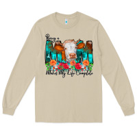 Mushroom Being a Mom Makes My Life Complete Long Sleeve Tee - CowCowDesign