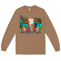 Toasted Coconut Being a Mom Makes My Life Complete Long Sleeve Tee - CowCowDesign