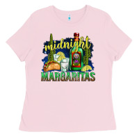 Bubblegum Pink Midnight Margaritas Ladies Tee - texasbilliewilder