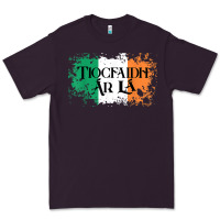 Plum Tiocfaidh Ar La Vintage Ireland Irish Flag Gifts For Men Premium Tee - trangStudio
