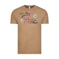 Vintage Coffee Floral Daisy Mother Vintage Tee - RanaPortraitStore