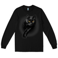Black Black Cat Yellow EyesCats Tee Shirt Gifts Long Sleeve Tee - trangStudio