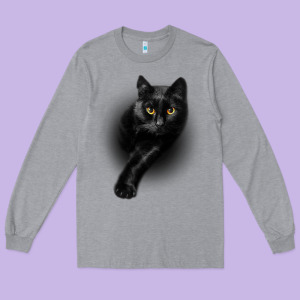 Black Cat Yellow Eyescats Tee Shirt Gifts Long Sleeve Tee Designed By Trangstudio