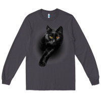 Smoke Black Cat Yellow EyesCats Tee Shirt Gifts Long Sleeve Tee - trangStudio