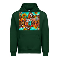 Forest Green pumpkin nurse with sunflower Urban Hoodie - AdoDesignShop