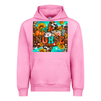 Fuchsia Pink pumpkin nurse with sunflower Urban Hoodie - AdoDesignShop