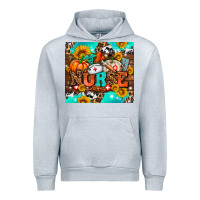 Heather Grey pumpkin nurse with sunflower Urban Hoodie - AdoDesignShop