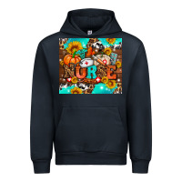 Navy pumpkin nurse with sunflower Urban Hoodie - AdoDesignShop