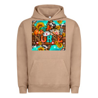 Pigment Burro pumpkin nurse with sunflower Urban Hoodie - AdoDesignShop