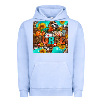 Pigment Grape Ice pumpkin nurse with sunflower Urban Hoodie - AdoDesignShop