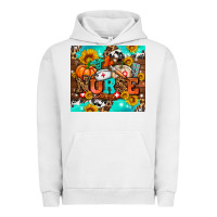 Pigment Lunar Rock pumpkin nurse with sunflower Urban Hoodie - AdoDesignShop