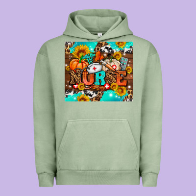 Pumpkin Nurse With Sunflower Urban Hoodie Designed By Adodesignshop