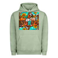 Pigment Oil Green pumpkin nurse with sunflower Urban Hoodie - AdoDesignShop