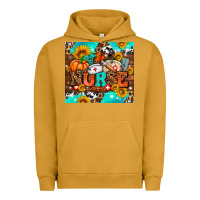 Pigment Peanut Butter pumpkin nurse with sunflower Urban Hoodie - AdoDesignShop
