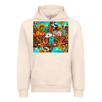 Sandshell pumpkin nurse with sunflower Urban Hoodie - AdoDesignShop