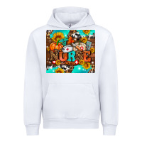 White pumpkin nurse with sunflower Urban Hoodie - AdoDesignShop