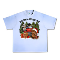 Grape Ice dear santa just send cows Urban Heavy Tee - CowGirlArtShop