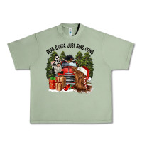Oil Green dear santa just send cows Urban Heavy Tee - CowGirlArtShop
