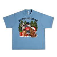 Pebble Blue dear santa just send cows Urban Heavy Tee - CowGirlArtShop