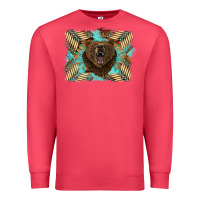 Cardinal bear native American background Premium Sweatshirt - BarkalooDesign